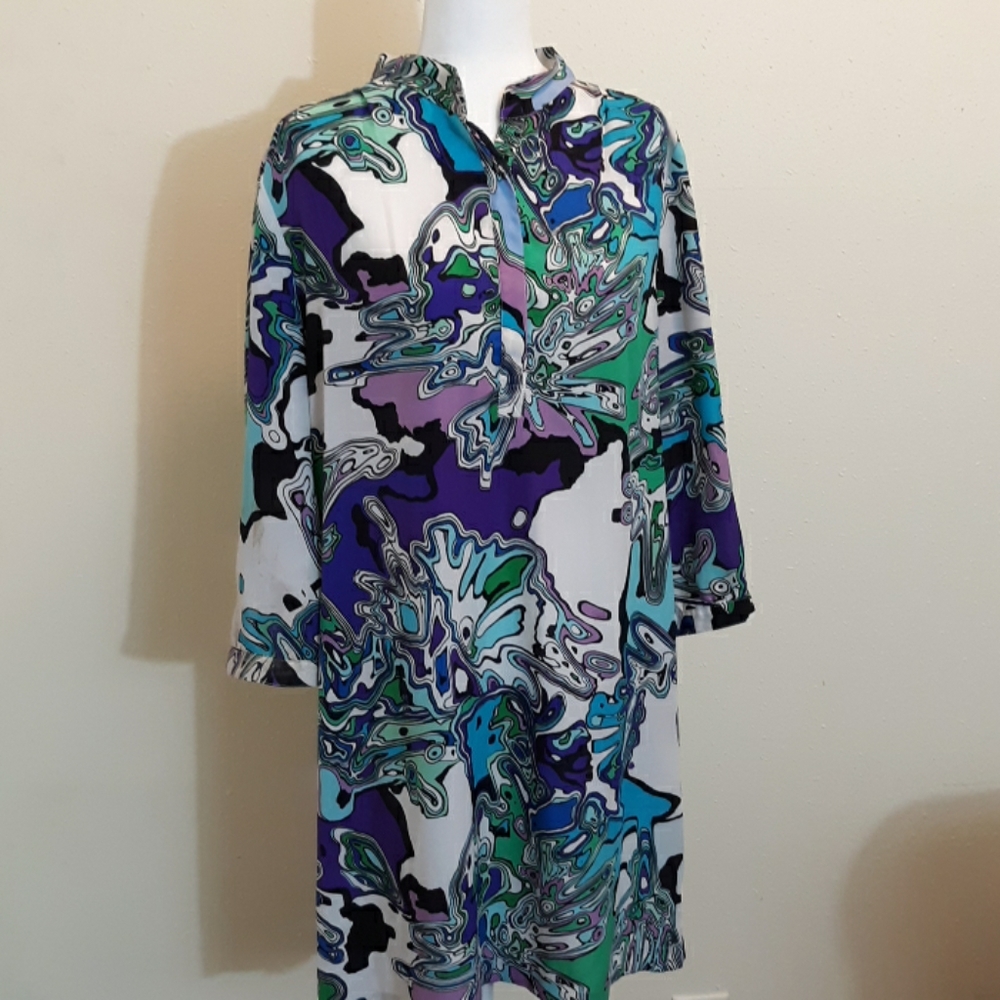 Suzi Chin for Maggy Boutique Abstract Print Dress
